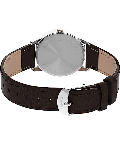 Timex Men's Easy Reader 35mm Watch - Black Strap Blue Dial Silver-Tone Case