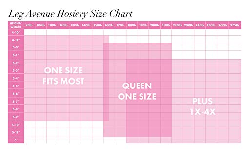 Leg Avenue Women's Satin Bow Accent Thigh Highs, White/Light Pink, One Size