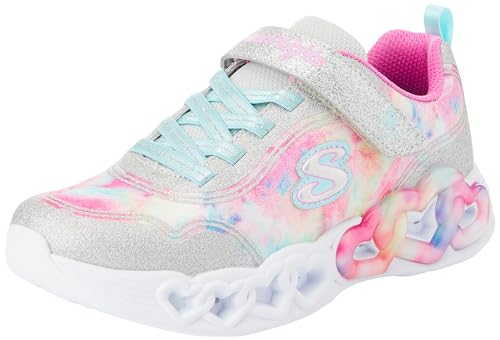 Skechers Girls Infinite Heart Lights Color Sneakers