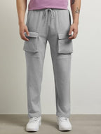 Nobero MenS Straight Sweatpants (1M-Bwjg-R0114_Grey Melange