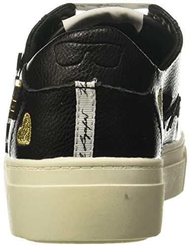 Karl Lagerfeld Paris Cate Shoes - Sneakers for Women with Iconic KLP Pins, Solid Black, 9.5