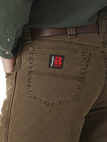 Wrangler Riggs Workwear Men's Lined Relaxed Fit Jean,Night Brown,40W x 32L