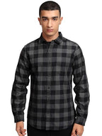 Ketch MenS Semi Fit Shirt (Khsh001765_Grey/Black