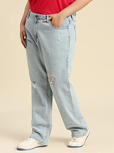 High Star WomenS Wide Leg Stretchable Mid Rise Jeans