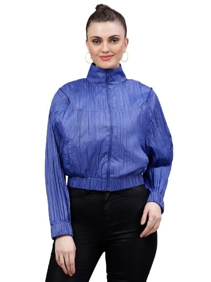 KASSUALLY women jacket Women Blue Printed Lightweight Tailored Jacket 2