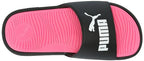 PUMA Cool Cat Sandal Slides Sandal Slides, Black White-Knockout Pink, 6 US Unisex Big Kid