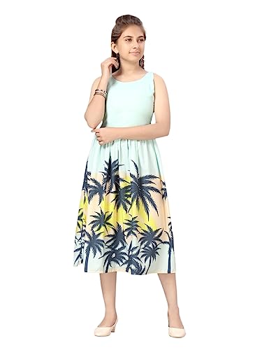 Aarika Girls Firozi Color Rayon Middi (JLY_MD_22513_C_Green_32)