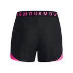 Under Armour Womens Play Up 3.0 Shorts, (057) Black/Rebel Pink/Rebel Pink, X-Large