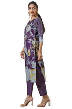 Soch WomenS Poly Muslin Kurta Set (Ewa4Ks10421A_Purple