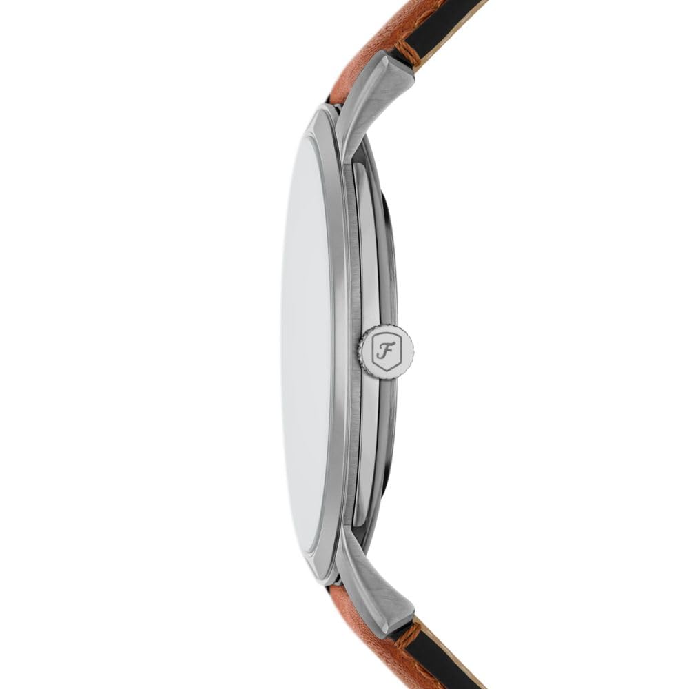 Fossil Men's Minimalist Three-Hand Brown Leather Watch
