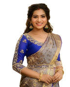 Flosive WomenS Present Banarasi Soft Lichi Silk Saree Beautiful Jacquard Rich Pallu Design Work Zari Woven Ayn Kanjivaram Silk 