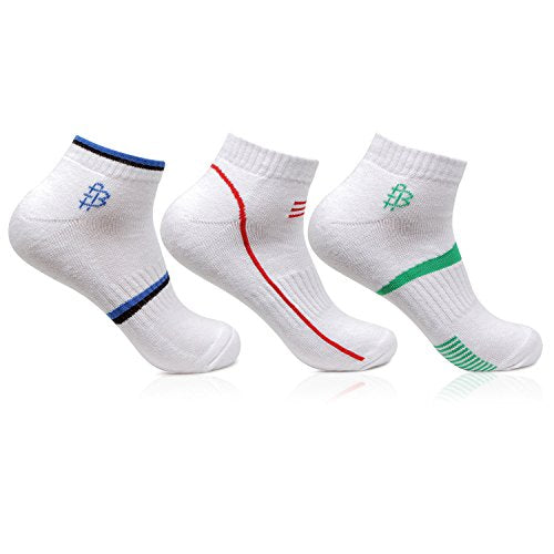 Bonjour Mens Cotton White Secret Length 3 Pairs Sports Socks_Bro7002S-Po3_Multicolor_Free Size
