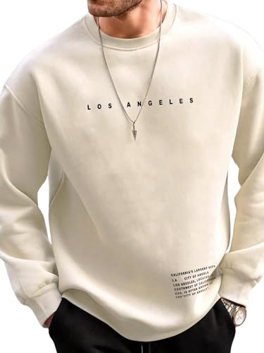 Lymio Men Sweatshirts || Sweatshirts for Men || Unisex Sweatshirts (H-30-32) (XL, Khakhi)