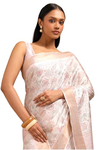 Soch Women Art Silk Paisley Print Saree