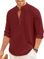 Finivo Fashion MenS Solid Cotton Blend Short Kurta With Mandarin Collar | Casual Ethnic Full Sleeve Kurta For Daily, Festive, An