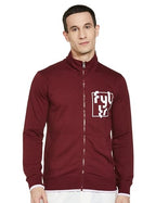 FYLTR Mens Casual Stand Collar Jacket With Rib Details - Full Zipper | Full Sleeve Branding | Casual Winterwear For Men