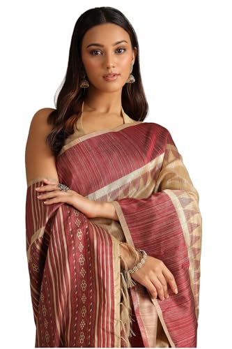 Soch Women Tussar Woven Design Saree with Zari