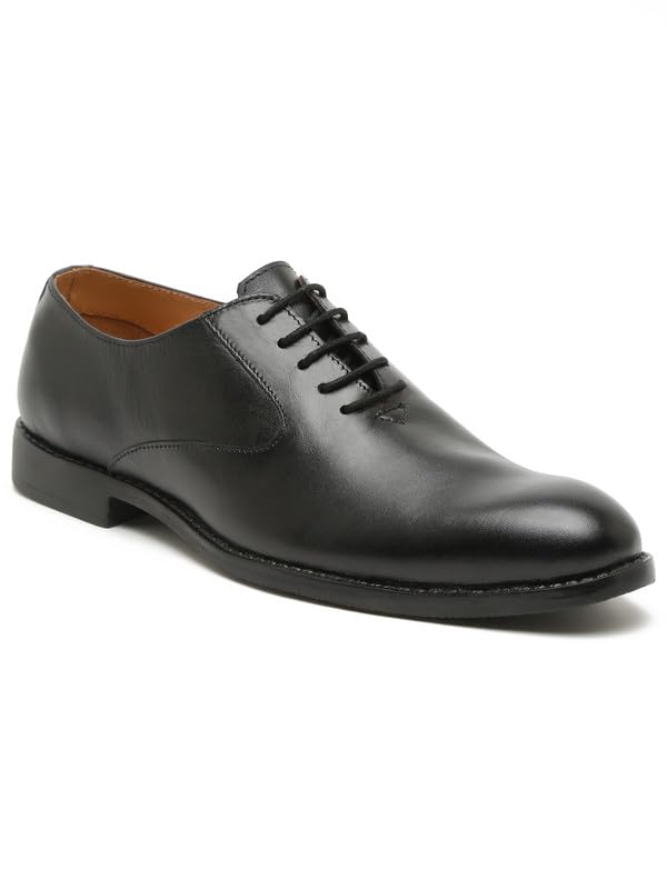 TEAKWOOD LEATHERS Men Solid Genuine Leather Formal Oxfords Shoes, Leather Lace Up Shoes for Men | Black 11