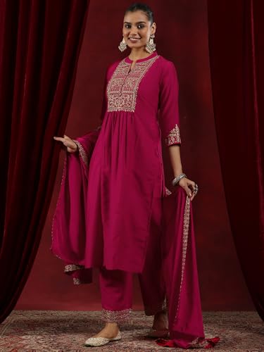 Libas WomenS Silk Blend Kurta Set (48570