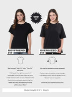 Bewakoof Womens The Panda Way Graphic Print Cotton T-Shirt- Oversized Fit, Round Neck