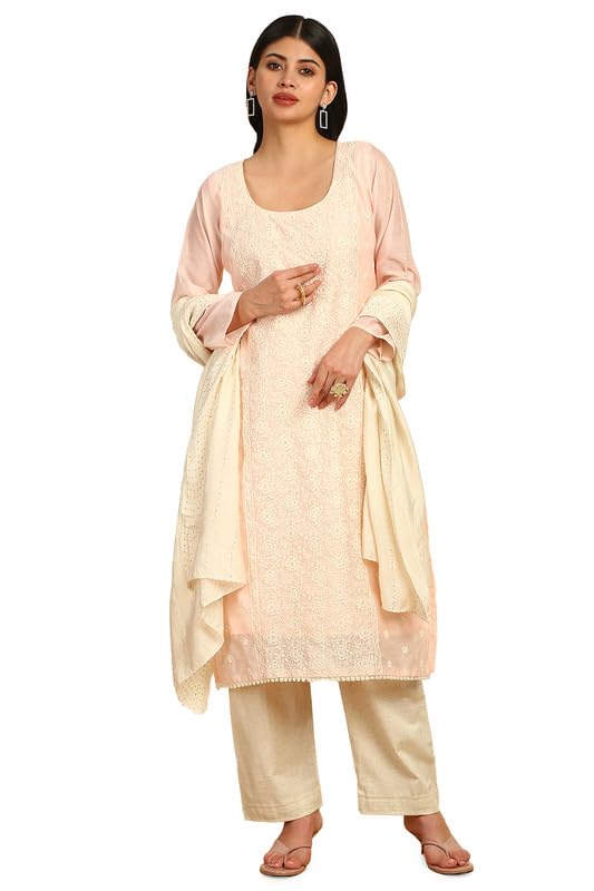 Soch Women Chanderi Unstitched Dress Material with Sequins