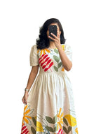 Royalica WomenS Pure Cotton Maxi Midi Dress  Elegant Floral Printed Long Dress | Soft & Breathable Fabric | Casual (In, Alpha, 