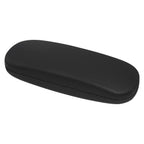 MoKo Hard Shell Eye Glasses Case with Cloth, PU Leather Protective Eyeglasses Cases Storage Organizer Travel for Men Women, Blac