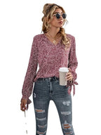 Kotty WomenS Casual Bishop Sleeve Printed Top