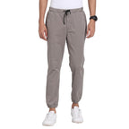 Turtle Men Cotton Stretch Grey Solid Jogger Fit Casual Trouser
