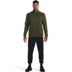 Under Armour Men's Armour Fleece Twist Quarter Zip, (390) Marine OD Green / / Black, X-Large