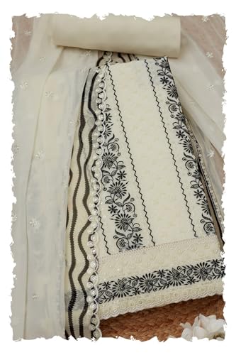 Soch Women Embroidered Unstitch Dress Material with Beads