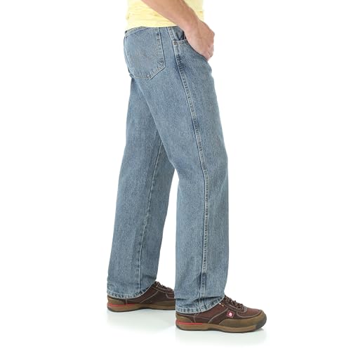 Wrangler mens Relaxed Fit Jeans, Grey Indigo, 32W x 32L US
