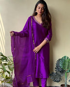 Anni Designer Women Cotton Blend Printed Kurta Pant With Dupatta