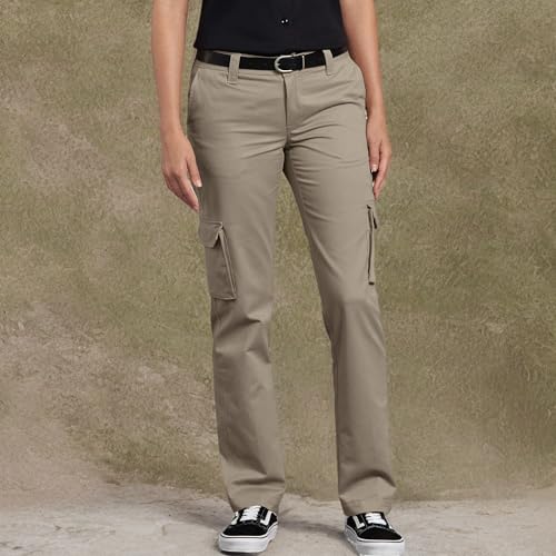 Dickies Women's Relaxed Fit Cargo Pants, desert sand, 6