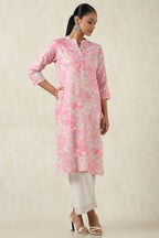 Soch WomenS Cotton Botanical Regular Kurta (Cws5Ku61081_Pink