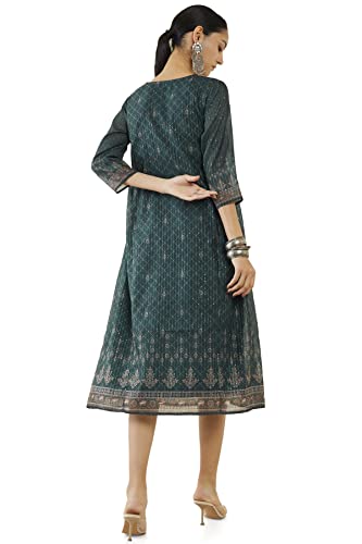 Soch Women Green Chanderi Floral Kurta