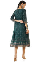 Soch Women Green Chanderi Floral Kurta