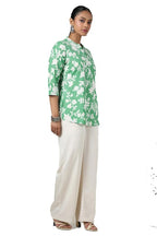 Soch Womens Green Cotton Flex Floral Print Tunic