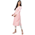 Aurelia Women Acrylic Straight Fit Mix Solid Yarn Dyed Straight Kurta