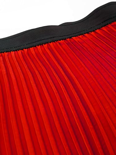 Kzully Rayon Casual Skirt Red