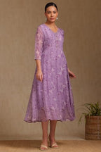 Soch Womens Organza Midi Dress (CWS5KU61342_Purple