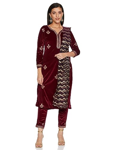 Ketch Polyester Womens Kurta&Pant&Dupatta (Khk3000424_Magenta