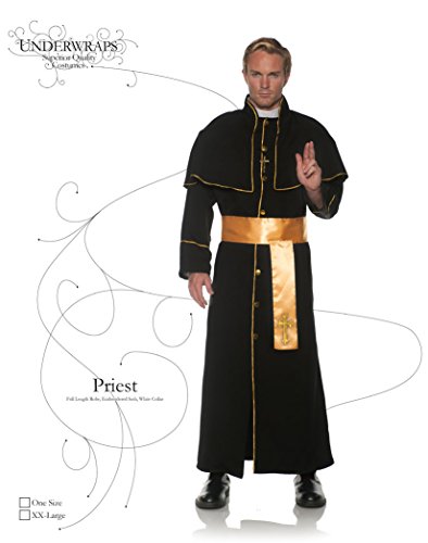 Underwraps Men's Deluxe Priest Robe Costume-Gold, One Size