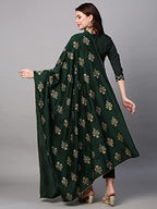 Anni Designer Cotton Blend Casual Style Women Kurta With Pant & Dupatta