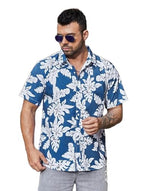 Lookmark MenS Vibrant Printed Half Sleeve Loose Fit Casual Shirt In Cotton Blend  Perfect For Beach Days, Everyday Comfort, And