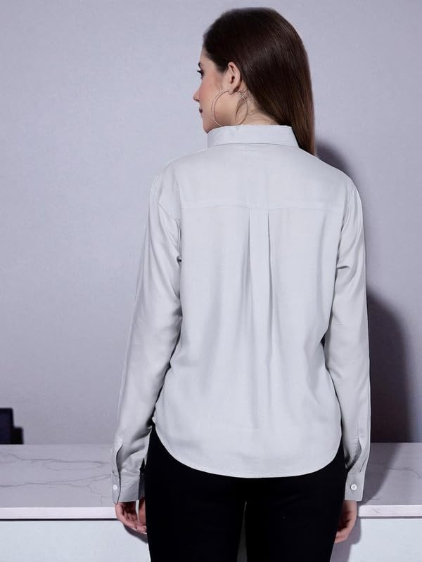 OOMPH! Formal Shirts for Women, Grey
