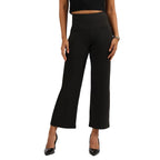 BlissClub Ultimate Sculpt Wide - Legged Pants -Tall Above 55, Ribbed Waistband, Wide Silhouette, 2 Zippered Pockets
