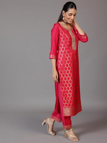 Libas WomenS Silk Blend Kurta Set (272310R