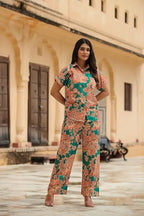 GRECIILOOKS Womens Rayon Printed Regular Fit Co Ord Set