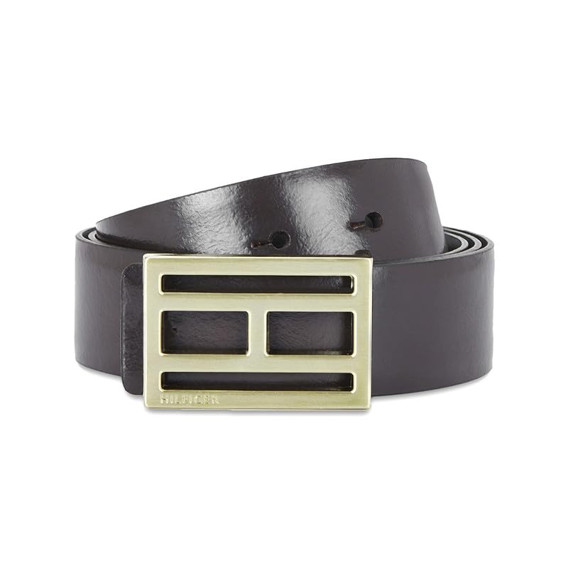 Tommy Hilfiger Greve Men Leather Reversible Belt  Brown+Black 36